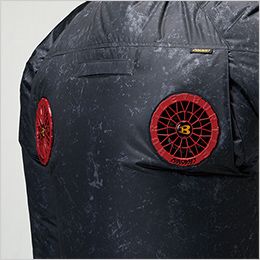 バートル AC2096HB [春夏用]エアークラフト 半袖ブルゾン ハイバックファンタイプ[男女兼用] アームハイバックファン、ランヤード取付口
