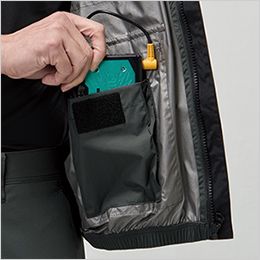 バートル AC2106SET [春夏用]エアークラフトセット 半袖ブルゾン[男女兼用] 内バッテリーポケット（左・マジックテープ止め）