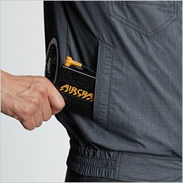 空調服 バートル AC7146SET-D エアークラフトセット 半袖ブルゾン(男女兼用) バッテリー収納ポケット、ファスナー止め※特許取得済