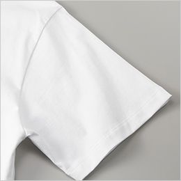 6.5オンス ファインジャージー ボックスシルエット Tシャツ アームホールはオーバーロック始末、袖口は細めの2本針始末