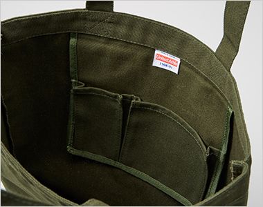 キャンバス トートバッグ(中)(ポケ付)(14.3オンス) 内ポケット付き