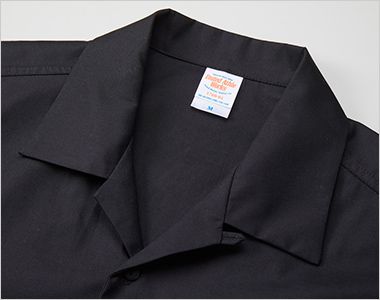 T/Cオープンカラーロングスリーブシャツ オープンカラー、ループ付き仕様