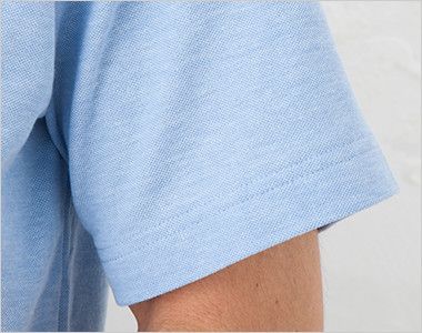 ドライCVCボタンダウンポロシャツ(ポケ付)(5.3オンス)(男女兼用) 袖部分