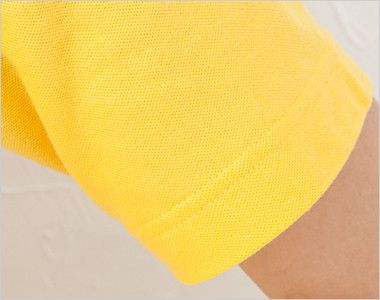 ドライCVCボタンダウンポロシャツ(ポケ無し)(5.3オンス)(男女兼用) 袖部分