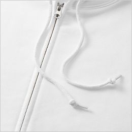 10.0オンス T/C ボックスシルエット スウェット フルジップ パーカ（裏起毛） セルチップ加工を施した太めのフードひも