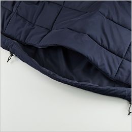 インサレーテッド フルジップ パーカ（中綿入） 加工用ファスナー（コンシールファスナー）仕様