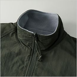 シェル フリース リバーシブル スタンド ジャケット 襟はスタンドネック