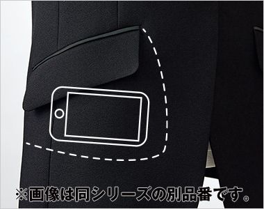 ベスト ヨコ長ポケット
腰ポケットはスマホが横に入れられます
