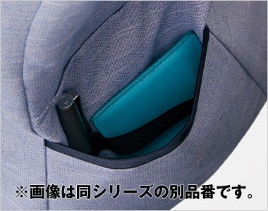 アルファピア AR2609 [春夏用]ベスト [防汚/抗菌防臭/制電] ペンなどを立てて安定収納ができるホルダーテープ。(左のみ)