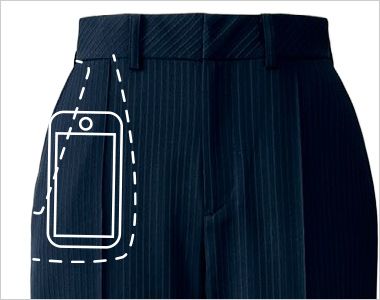 スカート(Aライン) スマホルダー®
しゃがんだ時にスマホがポケットから出るのを防ぎます。スマホなど大切なものの落下をガード