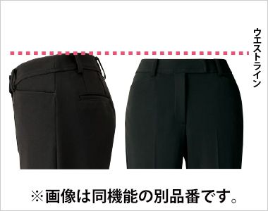 アルファピア AR5832 [通年]ストレッチ・パンツ [無地/防シワ商品] プチローライズ　前は浅めでスタイリッシュに、後ろは深めの安心設計