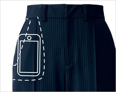 パンツ スマホルダー®
しゃがんだ時にスマホがポケットから出るのを防ぎます。スマホなど大切なものの落下をガード