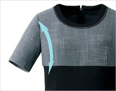 アルファピア AR6689 [春夏用]ワンピース [サマーツイード/高通気] 腕の動きがラクラク。フレックスリーブII