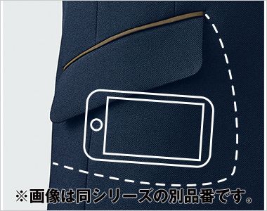 プルオーバー ヨコ長ポケット
腰ポケットはスマホが横に入れられます