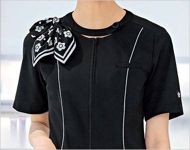 Mary Quant M13421 [通年]チュニック[ニット/帯電防止/一重仕立て] アクセサリー用ホール(左右)
