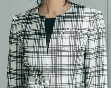 Mary Quant M43201 [通年] ジャケット [ストレッチ] 胸ポケット付きで小物の出し入れに便利。