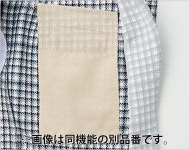 ジャケット インク汚れケアポケット。胸ポケット袋布に超撥水生地を使い、インク漏れの対策に!