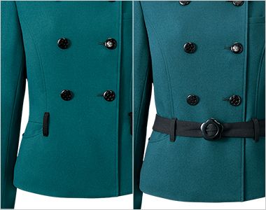 ジャケット 共布ベルト付き