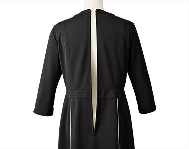 Mary Quant M53421 [通年]六分袖ワンピース[ニット/帯電防止] ファスナー後中心あき
