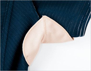 [廃番]ユキトリイ YT1702 オーバーブラウス ライトジャケット ボーダー(ニット/高通気) 汗取りパッド付き