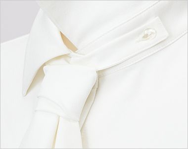 アルファピア YT1728 [春夏用]ブラウス（スカーフタイ付き）[ストレッチ/無地/防透/吸汗速乾/UVカット] 取り外し可能なスカーフタイ