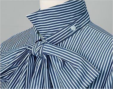 ユキトリイ YT1730 [通年]八分袖ブラウス(リボン付き)[紫外線カット/接触冷感] リボンボタン
