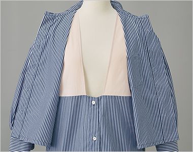 ユキトリイ YT1730 [通年]八分袖ブラウス(リボン付き)[紫外線カット/接触冷感] 身頃2枚仕立て