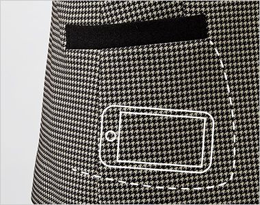 ユキトリイ YT2930 [通年]ベスト[ストレッチ/千鳥柄/エコ] ヨコ長ポケット
腰ポケットはスマホが横に入れられます