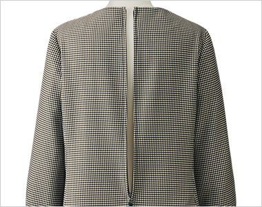 ユキトリイ YT7930 [通年]プルオーバー[ストレッチ/千鳥柄/エコ] ファスナー後中心あき