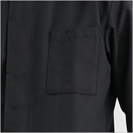 7749 チトセ(アルベ) コックシャツ/五分袖(男女兼用) 左胸ペン差し、ポケット付き