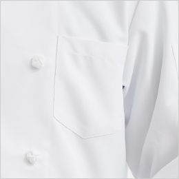 7753 チトセ(アルベ) ダブルコックシャツ/五分袖(男女兼用) 左胸ペン差し、ポケット付き	