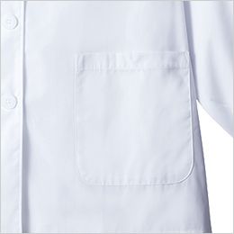AB-6403 チトセ(アルベ) 白衣/長袖/襟なし(女性用) ポケット付き