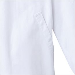 AB-6406 チトセ(アルベ) 白衣/長袖/襟あり(男性用) ポケット付き