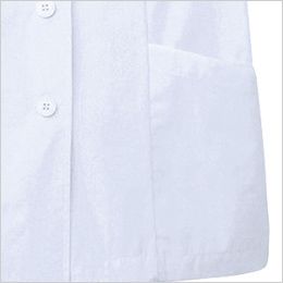 AB-6409 チトセ(アルベ) 白衣/半袖/襟あり(女性用) ポケット付き