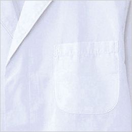AB-6507 チトセ(アルベ) 白衣/七分袖/襟あり(男性用) 左胸ポケット付き