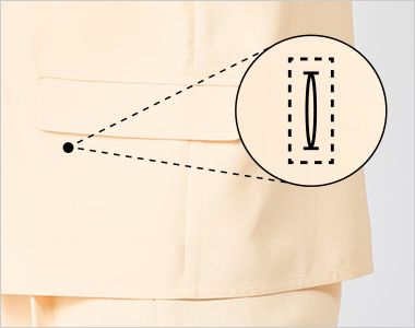 DOM-0001 ファスナースクラブ 六分袖[女性用] 両脇のポケット内にコード通し用ホール付