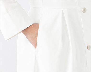 Unite FR0011 フォロレゾン ドクターコート[女性用] 両脇スラッシュポケット