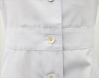 MZ-0057 ミズノ(mizuno) 七分袖 レディースドクターコート・シングル(女性用) 腰高効果のあるベルト付き