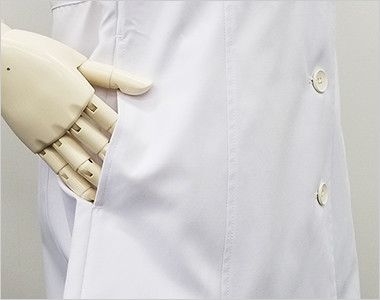 MZ-0057 ミズノ(mizuno) 七分袖 レディースドクターコート・シングル(女性用) ポケット付き