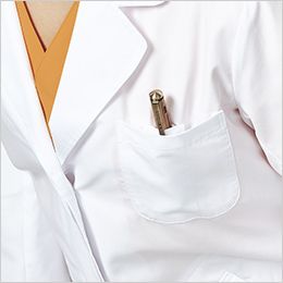 MZ-0220 ミズノ(mizuno) ドクターコート/長袖(男性用) 左胸ポケット付き（ペン差しポケット付き）