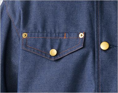 チトセ(アルベ) RW-0006 シャツジャケット[男女兼用] ペン差し穴付き飾りフラップ