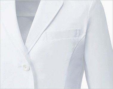 UN-0060 UNITE(ユナイト) 丸みのある襟元 ドクターコート・シングル(女性用) 小物が収納できるポケット