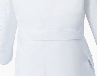 UN-0060 UNITE(ユナイト) 丸みのある襟元 ドクターコート・シングル(女性用) シルエットをきれいに魅せる背ベルト