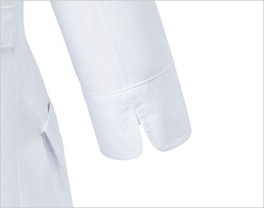 UN-0060 UNITE(ユナイト) 丸みのある襟元 ドクターコート・シングル(女性用) 袖まくりしやすいスリット