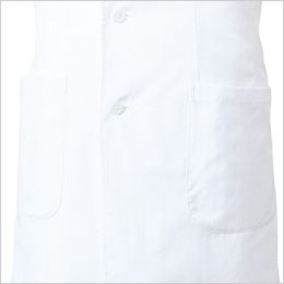 UN-0099 Unite 涼しいドクターコート/半袖[男性用] 両サイドポケット付き（右のみ中ポケット付き）
