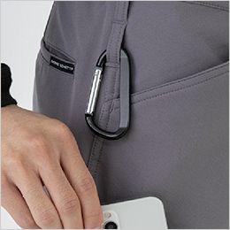 コーコス A-7163 [通年]アンドレスケッティ ストレッチ スラックス[男女兼用] 両脇カラビナループ（カラビナはイメージです）