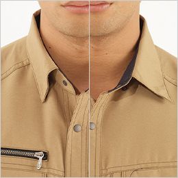 コーコス A-8078 [春夏用]アンドレスケッティ 長袖シャツ[男女兼用] 「留める」と「外す」を選べる衿隠しボタンダウン仕様