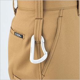 コーコス A-8173 [通年]アンドレスケッティ ノータック スラックス[男女兼用] 両脇カラビナループ付（カラビナはイメージです）