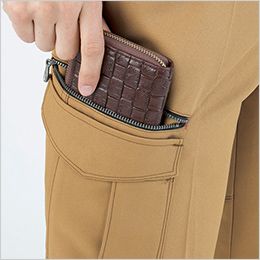 コーコス A-8176 [通年]アンドレスケッティ ワンタック カーゴパンツ（脇ゴム）[男女兼用] 長財布も入るサイドマルチポケット