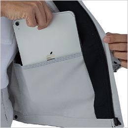コーコス AE-4050 [春夏用]エコ・ストレッチ 半袖ブルゾン[男女兼用] タブレットも入る左内ポケット